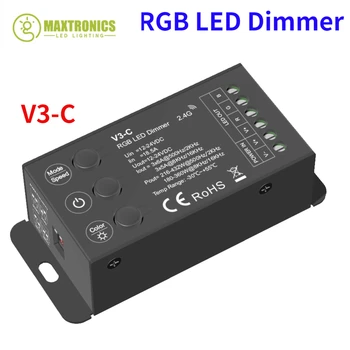 12-24VDC V3-C RF Vezeték nélküli RGB LED Dimmer 3 Gomb, valamint 3CH*6A Állandó Feszültség Szabályzó 4 PWM Frekvencia RGB LED Szalag