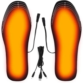 1Pair USB Fűtés Cipő Talpbetét Minőségi Téli Meleg Talpbetét Láb Férfiak, Nők, Elektromosan fűtött Cipő Talp Csúszásmentes Cipő Párna