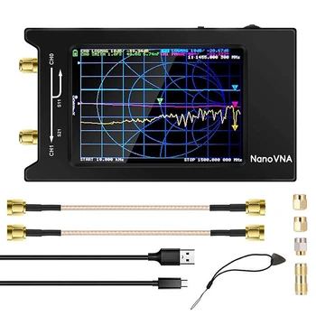 A Nanovna-H4 Vektor Hálózat Analizátor 4Inch Kijelző 10Khz-1,5 Ghz-es MF HF VHF UHF Antenna Analyzer Tartozékok