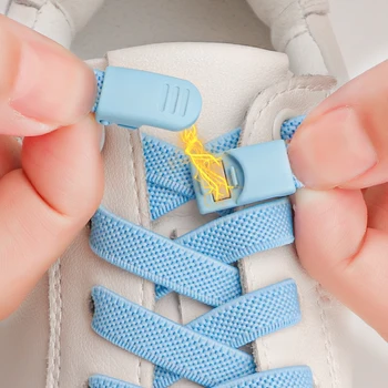 Új Mágneses Zár Cipőfűző nyakkendő nélküli, Lapos Elasztikus Csipkék Cipők, Csizmák, Nyakkendő nélkül Cipőfűző gumiszalag a Cipő Kiegészítők